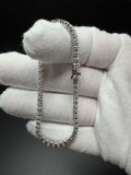7" Silver Moissanite Tennis Bracelet 3mm 8.9g