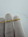 6" 14K Yellow Gold Curb Baby ID Bracelet 3.5mm 2.33g