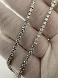 16" Silver 10ctw E-F VS/VVS Lab Diamond Tennis Chain 2.6mm 10.8g