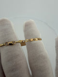 6.5" 14K Yellow Gold Valentino Baby ID Bracelet 3mm 3.4g