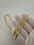 22" 14k Yellow Gold Cuban 4mm 27.0g