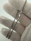 16" 14K White Gold Rope 1.6mm 3.46g