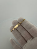 5.5" 14K Yellow Gold 3mm Valentino Link Baby ID Bracelet 3.0g