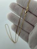 22" 10k Yellow Gold Franco 1mm 3.94g