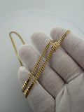 20" 14K Yellow Gold Cuban Chain 3mm 13.22g