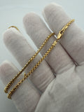 20 inch 2.5mm rounded box chain in 14K yellow gold, 6.4g, view 7 - Ott Family Jewelry