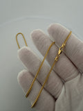 22" 14K Yellow Gold Franco Chain 1.8mm 8.5g