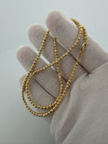 18" 10K Diamond Cut Moon Bead Chain 3mm 8.0g