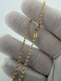 16" 14K Yellow Gold Cable Fancy 2.2mm 3.72g