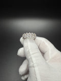 Size 10 Silver 1.5ctw VS/VVS Lab Diamond Cuban Ring 8.5mm 6.0g