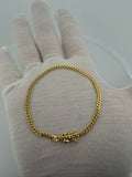 7.5" 10K Yellow Gold Cuban Bracelet 3mm 4.93g
