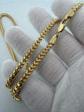 22" 14K Yellow Gold Franco 4mm 52.6g