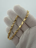 8" 14k Yellow Gold Rope 4.5mm 14.3g