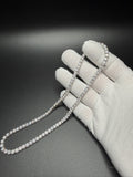 16" Silver 30ctw Moissanite Tennis Chain 4mm 20.5g