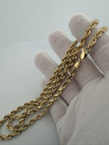 18K 6mm Handmade Solid Rope Chain