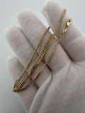 16" 14K Yellow Gold Foxtail Franco Chain 2mm 4.2g