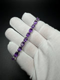 7.25" 6mm natural amethyst tennis bracelet, 30ctw, 925 silver, 14.6g – Ott Family Jewelry (7)