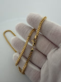 18" 14K Yellow Gold Foxtail Franco 3mm 12.15g