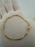 7.5" 14k Yellow Gold Herme$ Link 2mm 3.63g