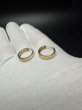 15mm 14K Yellow Gold Flat Edge Huggies 2.2g