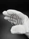 40mm Silver Oval Shape .75ctw VS/VVS Lab Diamond Hoops 5.0g