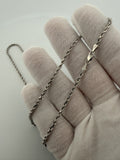20 inch 2.5mm rope chain in 14K white gold, 9.6g, view 7 - Ott Family Jewelry