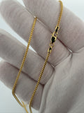 24" 14K Yellow Gold Franco Chain 1.8mm 9.3g