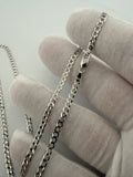 18 inch 3.5mm curb chain in 14K white gold, 5.43g, view 7 - Ott Family Jewelry