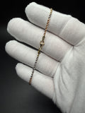 8" 14k Tri-Color Rope Chain 2mm 3.1g