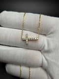 16-18" sideways lab diamond cross pendant chain, 0.50ctw VS-VVS, gold vermeil 925 silver, 3.0g – Ott Family Jewelry (7)