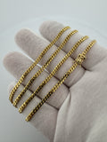 22" 14k Yellow Gold Cuban 3mm 15.4g