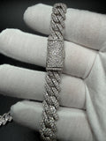20" Silver 25ctw Moissanite Cuban 10mm 87.2g