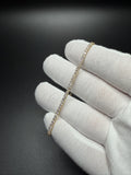 7" 14k Yellow Gold 3ctw+ F VS1 Lab Diamond Tennis Bracelet EGL Certified 5.4g