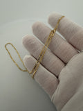 16" 14K Yellow Gold Figaro 2mm 3.0g