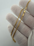 16" 14K Yellow Gold Cuban Chain 2mm 5.5g