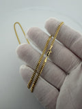 22" 14K Yellow Gold Cuban Chain 2.5mm 10.22g