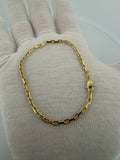 7.5" 14k Yellow Gold Herme$ Link 2.5mm 5.05g