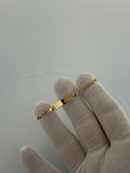6 inch 3mm diamond cut curb baby ID bracelet in 14K yellow gold, 2.73g, view 7 - Ott Family Jewelry