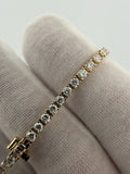 7" 14k Yellow Gold 4.04ctw E-F VS Lab Diamond Tennis Bracelet EGL Certified 2.8mm 5.7g