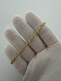 8" 14k Yellow Gold Herme$ Link 2.5mm 5.45g
