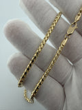 24" 14K Yellow Gold Franco 3mm 31.44g