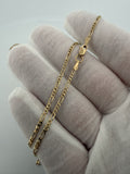 21" 14K Yellow Gold Figaro 2mm 3.92g