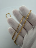 22" 14k Yellow Gold Byzantine 2mm 6.86g