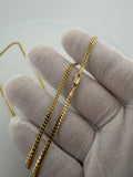 24" 14K Yellow Gold Cuban Chain 2.5mm 11.22g