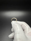 Size 7 14k Yellow Gold 1/2ctw E-F VS/VVS Lab Diamond Half Eternity Band 2mm 1.9g