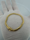 7.25" 14K Yellow Gold Cuban Bracelet 5mm 15.0g
