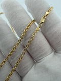 24" 14k Yellow Gold Cable 3mm 6.41g