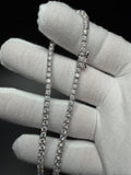 22" Silver 18ctw Moissanite Tennis Chain 3mm 26.5g