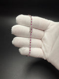 7" 2.2mm lab diamond and ruby alternating tennis bracelet, 1.50ctw, 925 silver, 5.0g – Ott Family Jewelry (7)