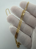 26" 14K Yellow Gold Cuban Chain 2mm 8.6g